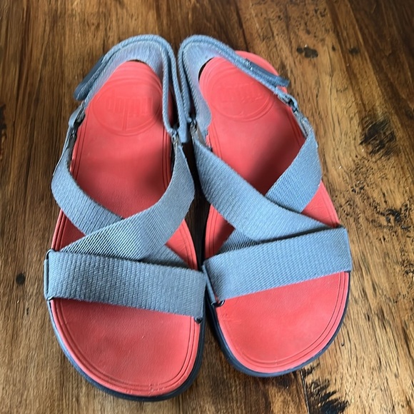 Fitflop Men’s 11 Sling Sandal Red Gray Comfort Shoe main image 10